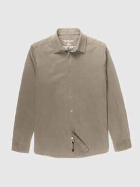 Projek Raw Tan Long Sleeve Knit Shirt/13792